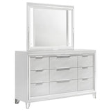 Marmore 9-drawer Dresser and LED Mirror White - 224963M