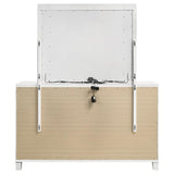 Marmore 9-drawer Dresser and LED Mirror White - 224963M