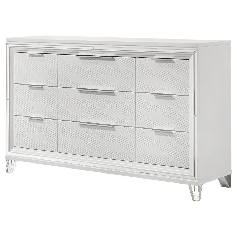 Marmore 9-drawer Dresser Cabinet White - 224963