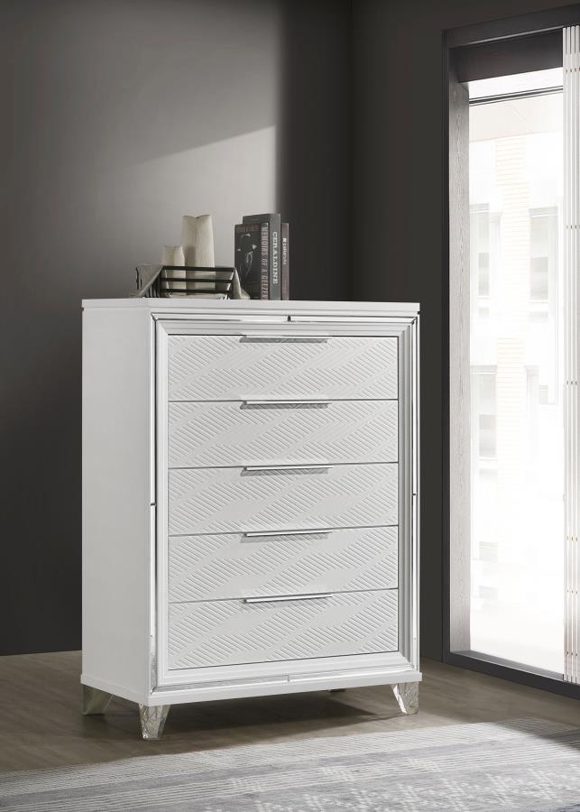 Marmore 5-drawer Bedroom Chest of Drawers White - 224965