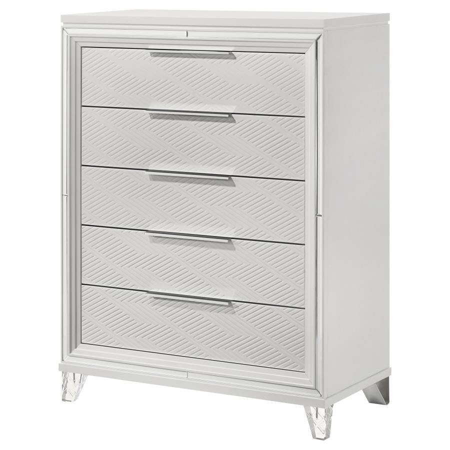Marmore 5-drawer Bedroom Chest of Drawers White - 224965