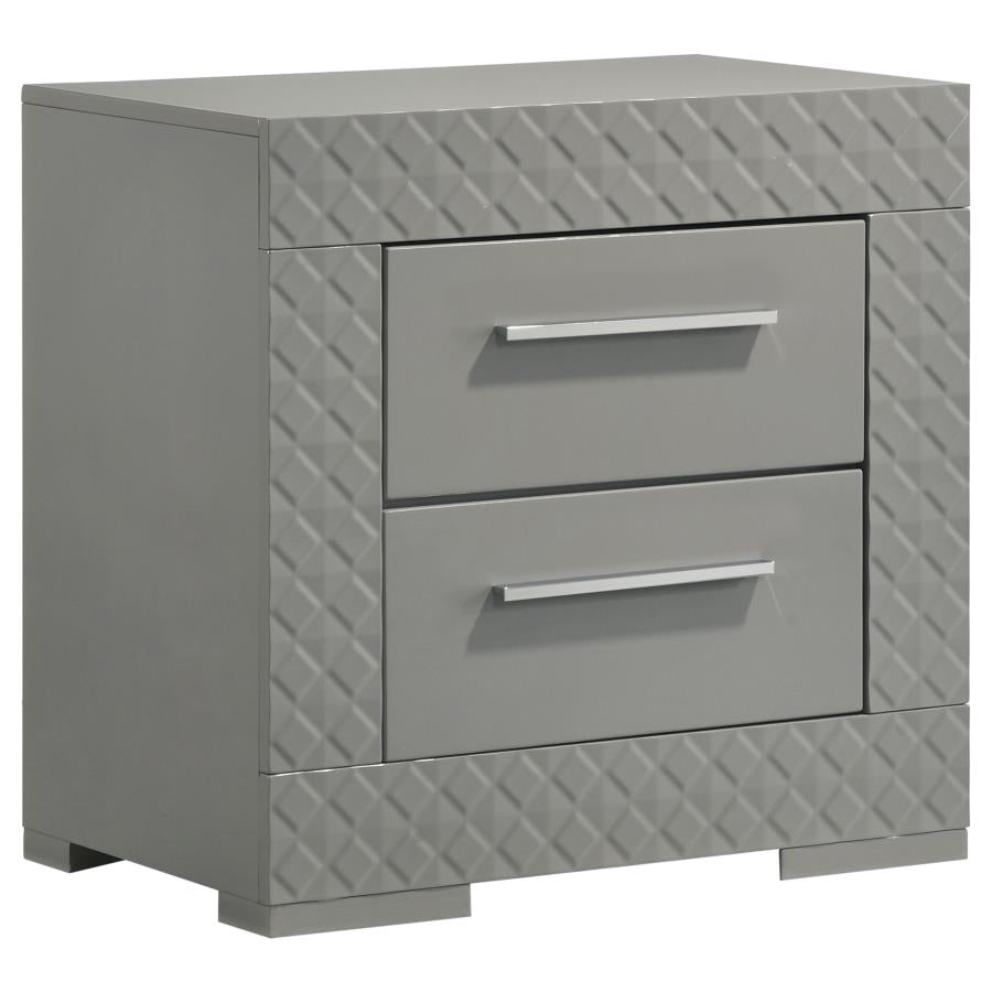 Ives 5-piece Queen Bedroom Set Grey High Gloss - 224971Q-S5