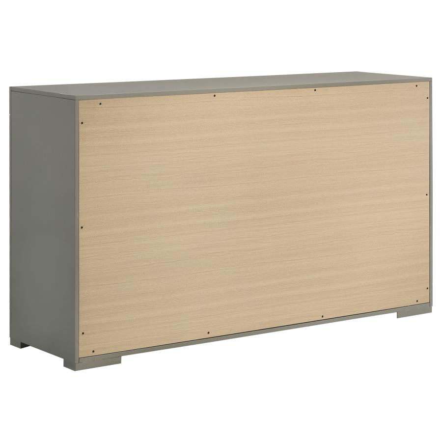 Ives 5-piece Queen Bedroom Set Grey High Gloss - 224971Q-S5