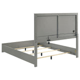 Ives Queen Panel Bed LED Headboard Grey High Gloss - 224971Q