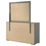 Ives 6-drawer Dresser and Mirror Grey High Gloss - 224973M
