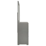 Ives 6-drawer Dresser and Mirror Grey High Gloss - 224973M