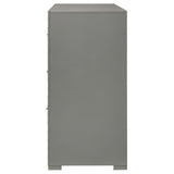 Ives 6-drawer Dresser Cabinet Grey High Gloss - 224973