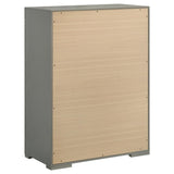 Ives 5-drawer Bedroom Chest of Drawers Grey High Gloss - 224975