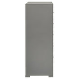 Ives 5-drawer Bedroom Chest of Drawers Grey High Gloss - 224975