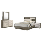 Fenwick 4-piece Eastern King Bedroom Set Grey Oak - 224981KE-S4