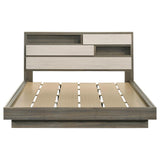 Fenwick California King Bed Bookcase Headboard Grey Oak - 224981KW