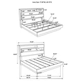 Fenwick California King Bed Bookcase Headboard Grey Oak - 224981KW