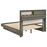 Fenwick Queen Bed Bookcase Headboard Grey Oak - 224981Q