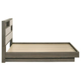 Fenwick Queen Bed Bookcase Headboard Grey Oak - 224981Q