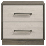 Fenwick 2-drawer Nightstand Bedside Table Grey Oak - 224982