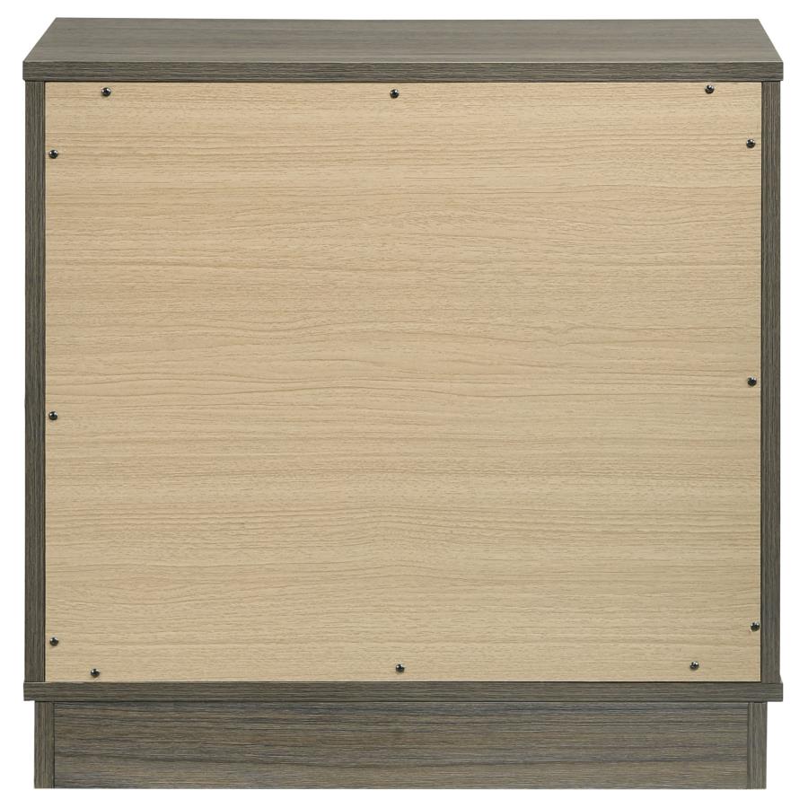 Fenwick 2-drawer Nightstand Bedside Table Grey Oak - 224982