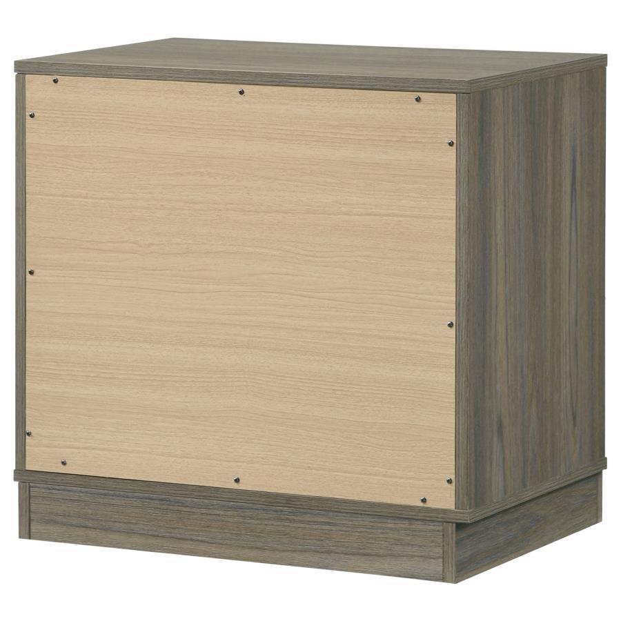 Fenwick 2-drawer Nightstand Bedside Table Grey Oak - 224982