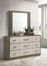 Fenwick 9-drawer Dresser with Mirror Grey Oak - 224983M