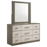 Fenwick 9-drawer Dresser with Mirror Grey Oak - 224983M