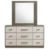 Fenwick 9-drawer Dresser with Mirror Grey Oak - 224983M