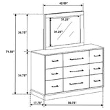 Fenwick 9-drawer Dresser with Mirror Grey Oak - 224983M