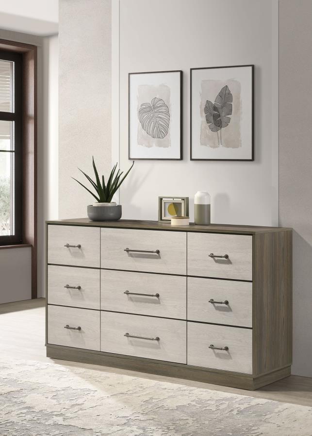 Fenwick 9-drawer Dresser Grey Oak - 224983