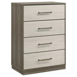 Fenwick 4-drawer Chest of Drawers Grey Oak - 224985