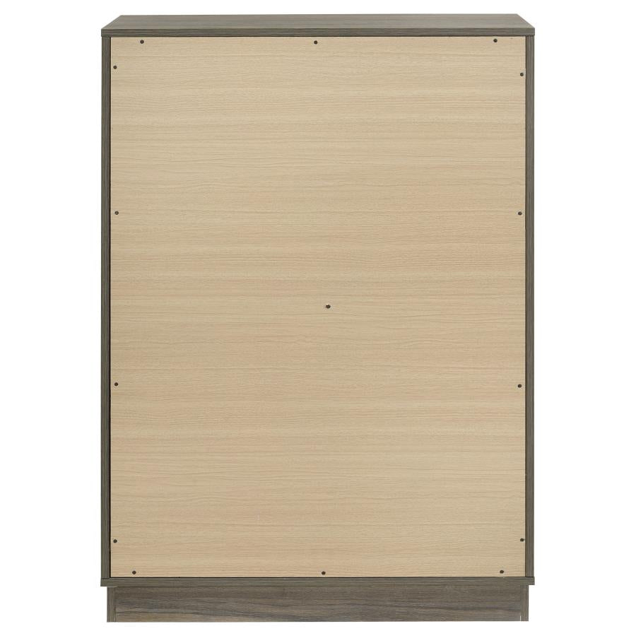 Fenwick 4-drawer Chest of Drawers Grey Oak - 224985