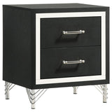 Lucia 4-piece Eastern King Bedroom Set Grey and Black - 224991KE-S4