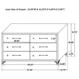 Lucia 4-piece Eastern King Bedroom Set Grey and Black - 224991KE-S4