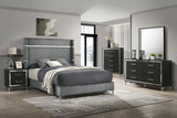 Lucia 5-piece Queen Bedroom Set Grey and Black - 224991Q-S5