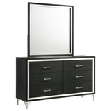 Lucia 6-drawer Dresser and Mirror Black - 224993M