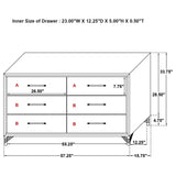 Lucia 6-drawer Dresser Cabinet Black - 224993