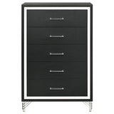 Lucia 5-drawer Bedroom Chest of Drawers Black - 224995