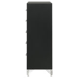 Lucia 5-drawer Bedroom Chest of Drawers Black - 224995
