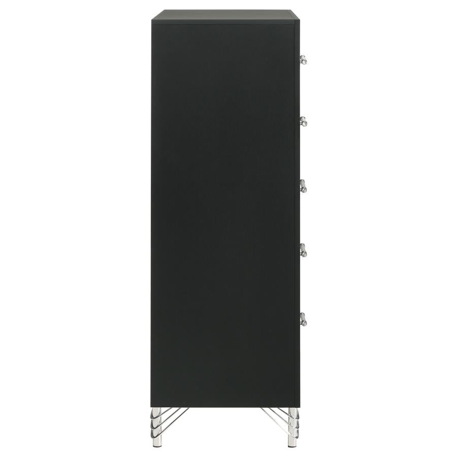 Lucia 5-drawer Bedroom Chest of Drawers Black - 224995