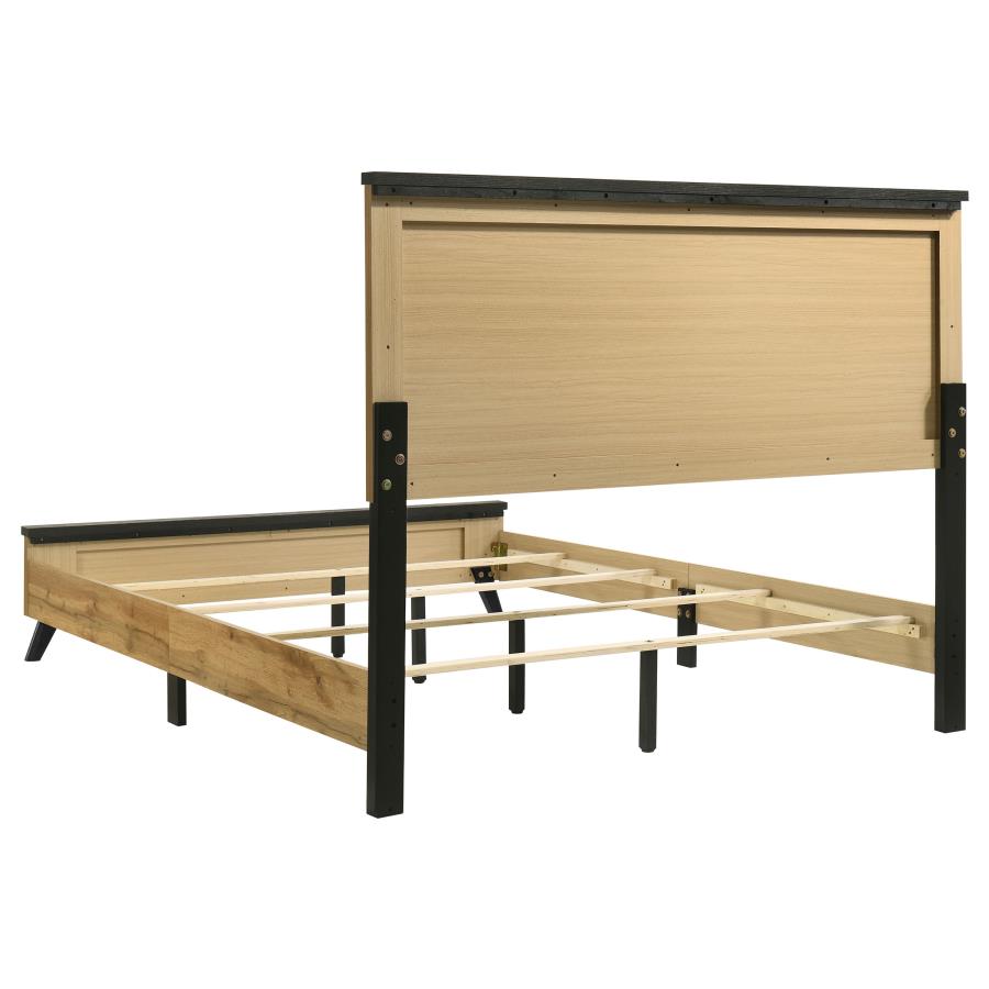 Kaywood 4-piece Eastern King Bedroom Set Natural Pine - 225001KE-S4