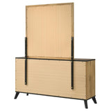 Kaywood 6-drawer Dresser and Mirror Natural Pine - 225003M