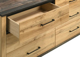 Kaywood 6-drawer Dresser and Mirror Natural Pine - 225003M