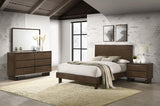 Glenwood 4-piece Eastern King Bedroom Set Warm Brown - 225011KE-S4