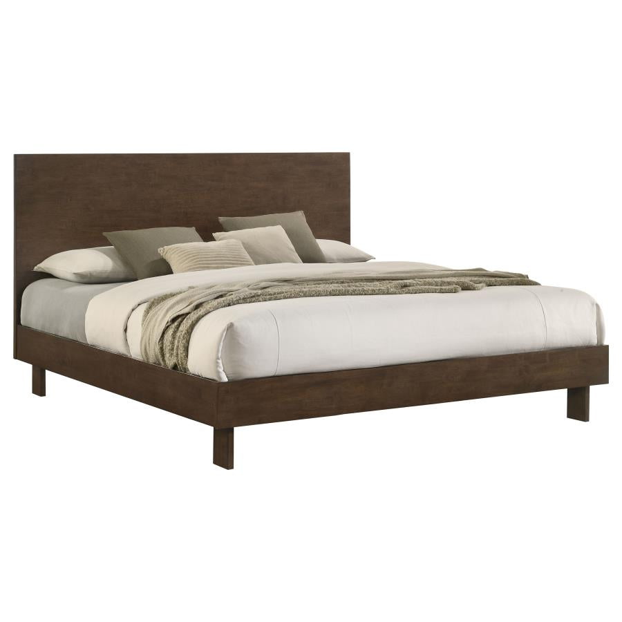 Glenwood 48-inch Eastern King Platform Panel Bed Warm Brown - 225011KE