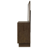 Glenwood 6-drawer Dresser and Mirror Warm Brown - 225013M