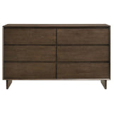 Glenwood 6-drawer Dresser Cabinet Warm Brown - 225013