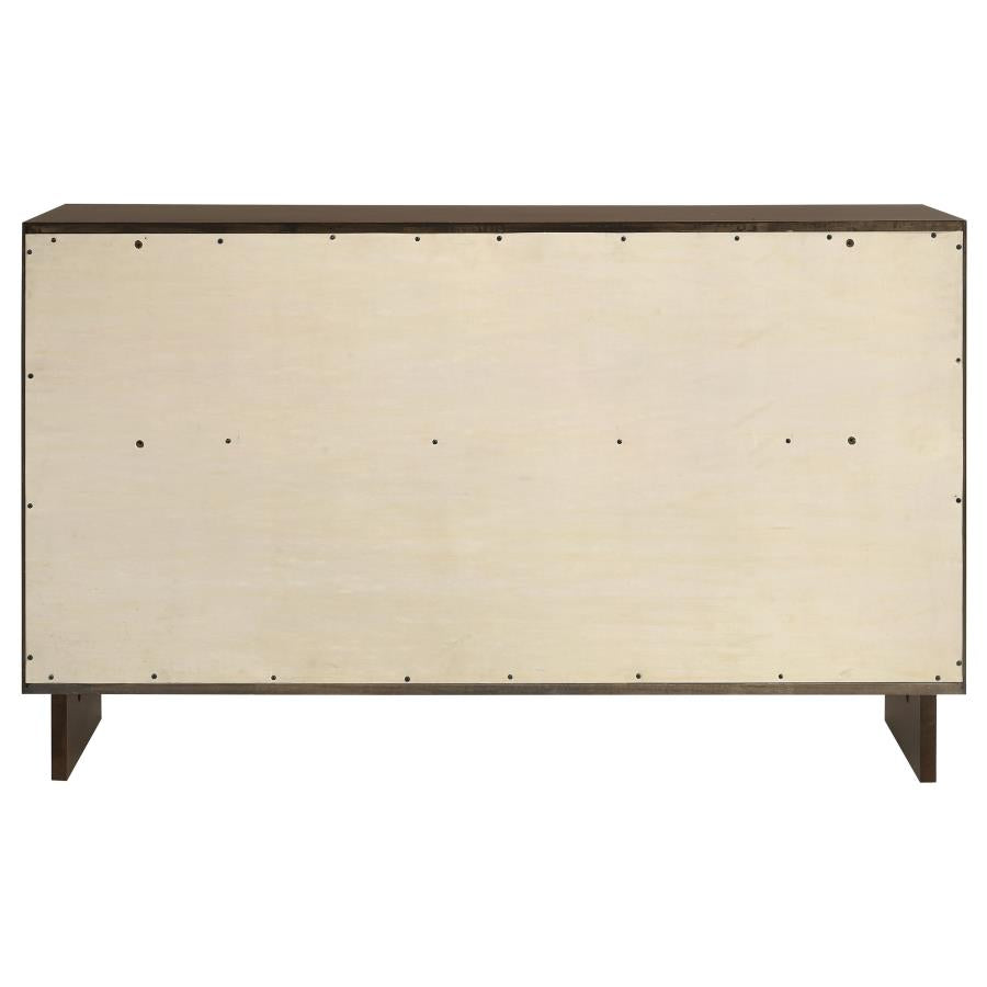 Glenwood 6-drawer Dresser Cabinet Warm Brown - 225013