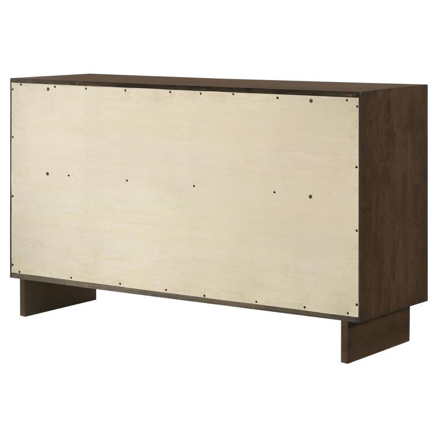 Glenwood 6-drawer Dresser Cabinet Warm Brown - 225013