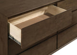 Glenwood 6-drawer Dresser Cabinet Warm Brown - 225013
