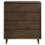 Glenwood 4-drawer Chest of Drawers Warm Brown - 225015
