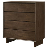 Glenwood 4-drawer Chest of Drawers Warm Brown - 225015