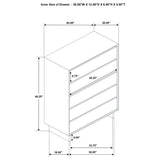 Glenwood 4-drawer Chest of Drawers Warm Brown - 225015