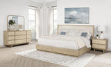 Kailani 4-piece Eastern King Bedroom Set Beige Oak - 225041KE-S4